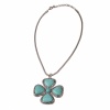 Attractive Flower Turquoise Pendant Necklace. Christmas Shopping, 4% off plus free Christmas Stocking and Christmas Hat!