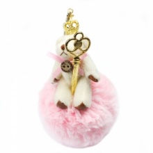 Light Pink Fuzz Mobile Phone Chain. Christmas Shopping, 4% off plus free Christmas Stocking and Christmas Hat!