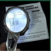 Illuminated Pocket Magnifying Magnifier Glass Magnify 4X with 6 LED. Christmas Shopping, 4% off plus free Christmas Stocking and Christmas Hat!