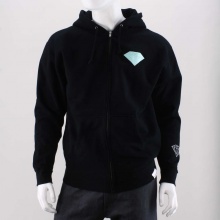 Solid black and a low key diamond blue patch make this hoodie better than the rest.