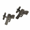 1 Pair Beautiful Simi Gun Shape Cufflinks Cf378. Christmas Shopping, 4% off plus free Christmas Stocking and Christmas Hat!