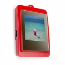 1.5 8MB Red Key Chain LCD Digital Photo Frame. Christmas Shopping, 4% off plus free Christmas Stocking and Christmas Hat!