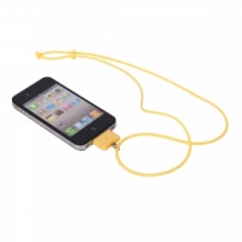 Fashion Neck Strap Connector for iPod/iPhone Yellow. Christmas Shopping, 4% off plus free Christmas Stocking and Christmas Hat!