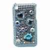 Love Pattern Rhinestone Bling Plastic Case for iPhone 3G. Christmas Shopping, 4% off plus free Christmas Stocking and Christmas Hat!