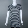 Poof Tamiya Striped Drape Neck Top