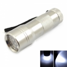 30 Lumens 12 LED Flashlight Torch Silver. Christmas Shopping, 4% off plus free Christmas Stocking and Christmas Hat!