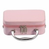 Fashionable PU Leather Mirror Zip Makeup Cosmetic Travel Bag Pink. Christmas Shopping, 4% off plus free Christmas Stocking and Christmas Hat!