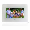 7 White Rectangle Glassy Digital Photo Frame with 2GB Memory Card. Christmas Shopping, 4% off plus free Christmas Stocking and Christmas Hat!