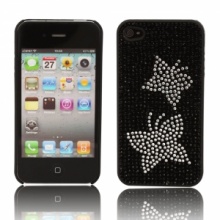 Butterfly Design Rhinestone Hard Plastic Case for iPhone 4 Black & White. Christmas Shopping, 4% off plus free Christmas Stocking and Christmas Hat!