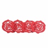 4PCS Fashion Rose Shaped Mat Heat Tableware. Christmas Shopping, 4% off plus free Christmas Stocking and Christmas Hat!