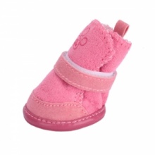 No.4 Pet Dog Warm Cotton-padded Shoes Boots Pink. Christmas Shopping, 4% off plus free Christmas Stocking and Christmas Hat!