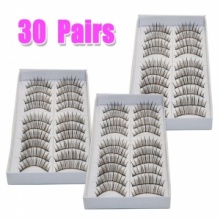 30 Pairs Natural False Eyelashes FE-01. Christmas Shopping, 4% off plus free Christmas Stocking and Christmas Hat!