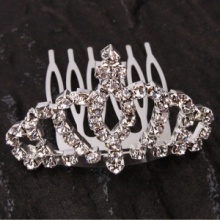 Mini Shining Rhinestone Crown Bridal Hair Comb Pin. Christmas Shopping, 4% off plus free Christmas Stocking and Christmas Hat!