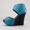 This two tone color block platform wedge is straight to the point, literally!