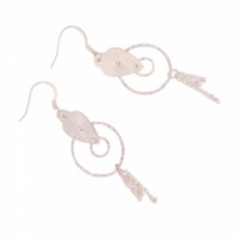 Gorgeous Heart Circle Drop Earrings. Christmas Shopping, 4% off plus free Christmas Stocking and Christmas Hat!