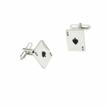 1 Pair New Ace of Spades Playing Cards Silver CLR Cufflinks Cf273. Christmas Shopping, 4% off plus free Christmas Stocking and Christmas Hat!