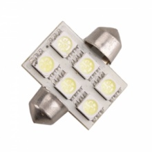 5050 31mm 6 SMD Festoon Dome LED Lights Bulbs White. Christmas Shopping, 4% off plus free Christmas Stocking and Christmas Hat!