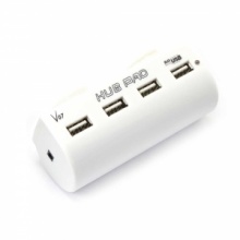 V07 White Dual-use High-speed USB 2.0 Hub with 4 Ports. Christmas Shopping, 4% off plus free Christmas Stocking and Christmas Hat!