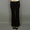 Boom Boom Basic Solid Color Trouser W/ Big Button Detail