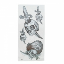 Skull Sword Pattern Waterproof Temporary Tattoo Sticker YM256. Christmas Shopping, 4% off plus free Christmas Stocking and Christmas Hat!