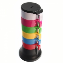 6pcs Colorful Cascading Plastic Cups Set . Christmas Shopping, 4% off plus free Christmas Stocking and Christmas Hat!