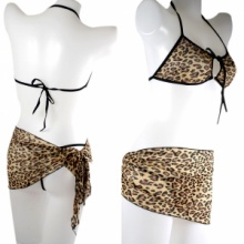 Sexy Leopard Print Lingerie Underwear Bra and Panties. Christmas Shopping, 4% off plus free Christmas Stocking and Christmas Hat!