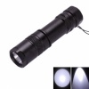 Black Aluminum 30LM Rotary Switch Flashlight Electric Torch. Christmas Shopping, 4% off plus free Christmas Stocking and Christmas Hat!