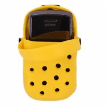 Crocs O-dial Phone Pouch with Strap Clip Yellow. Christmas Shopping, 4% off plus free Christmas Stocking and Christmas Hat!