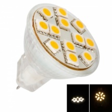 MR11 1.8W 12 LED 3000-3500K Warm White Spot Light Bulb Lamp (DC/AC12V). Christmas Shopping, 4% off plus free Christmas Stocking and Christmas Hat!