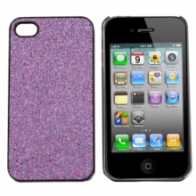 Leather Hard Plastic Case for iPhone 4 Sparkle Purple. Christmas Shopping, 4% off plus free Christmas Stocking and Christmas Hat!