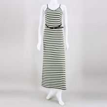 Poof Ashlie Striped Maxi Dress