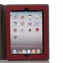 Foldable Artificial Leather Case Cover for iPad 2 Darkred. Christmas Shopping, 4% off plus free Christmas Stocking and Christmas Hat!