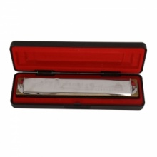 New Qimei 24 Holes Key of C Harmonica Silver + Box. Christmas Shopping, 4% off plus free Christmas Stocking and Christmas Hat!