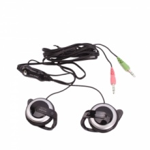 OV-L481MV Hook Style Stereo Headset Black and Silver. Christmas Shopping, 4% off plus free Christmas Stocking and Christmas Hat!