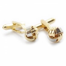 1 Pair Double Color Beautiful Fashionable Gold Ball Cufflink. Christmas Shopping, 4% off plus free Christmas Stocking and Christmas Hat!