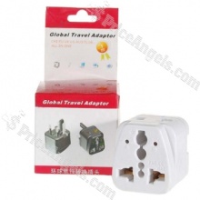 Global travel adapter- universal receptacle accepts different plug all over The world- a Must have for those who travel a lot