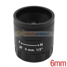 - 6mm camera lens - Easy to install - Best replacement for broken lens - Suitable for CCTV camera and surveillance camera - Focal length: 6mm - Format: 1/3