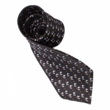 New White and Black Men's Tie Necktie. Christmas Shopping, 4% off plus free Christmas Stocking and Christmas Hat!